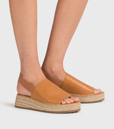 Piper Tan Espadrille Wedge Sandal
